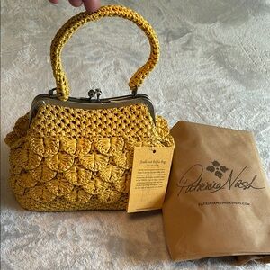 Patricia Nash Yellow Crochet Bag
